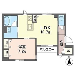 フェリーチェ 世田谷 1LDKの間取図画像
