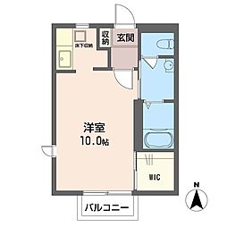 メゾンサンセール ワンルームの間取図画像