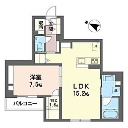 ニュートーム67 1LDKの間取図画像