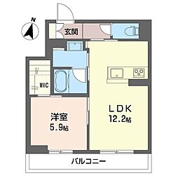 アルモニ 北浦和 1LDKの間取図画像