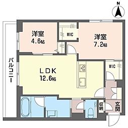 Grace2 2LDKの間取図画像