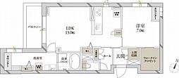 CLAIRShamaisonPremier 1LDKの間取図画像