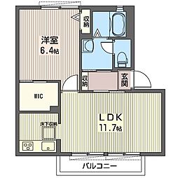 パルテノン富士見C 1LDKの間取図画像