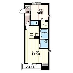 クラリスさくら 1LDKの間取図画像