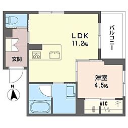 メゾン ド ヴィクス 1LDKの間取図画像