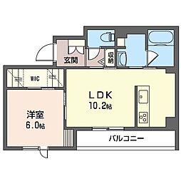 ララテラス 1LDKの間取図画像