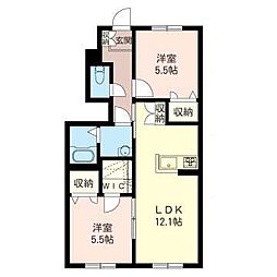 フォレナA 2LDKの間取図画像