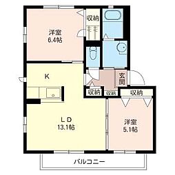 間取図画像 2LDK