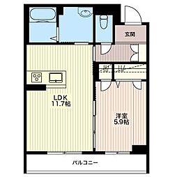 シエル・マラン 1LDKの間取図画像