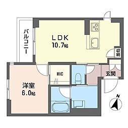 アルプ・フーベル 1LDKの間取図画像