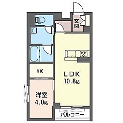 アプリシア 1階1LDKの間取り