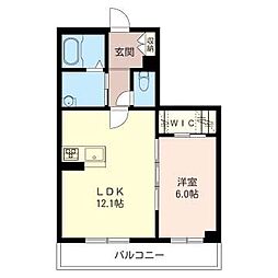 VillaEterna 1LDKの間取図画像