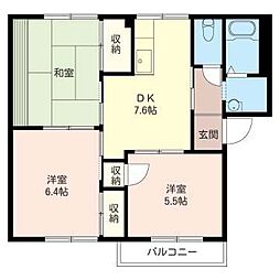 エスポワール 3DKの間取図画像