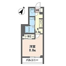 タオス 1Kの間取図画像
