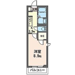 セレスト 1Kの間取図画像