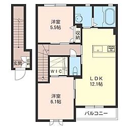 ピュアナ 2LDKの間取図画像