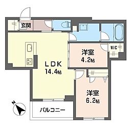 アイル ルイーズ 2LDKの間取図画像