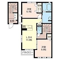 アンビエラ柏　III 205号室 ｜ 埼玉県本庄市柏２丁目1-4（賃貸アパート2LDK・2階・65.50㎡） その2