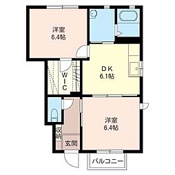 カルナ 2DKの間取図画像