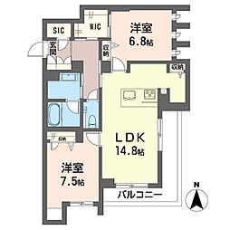 アーバンT 2LDKの間取図画像