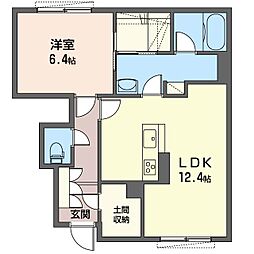 AlasEsperanza 1LDKの間取図画像