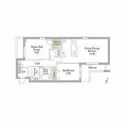 ル・リアン 2LDKの間取図画像