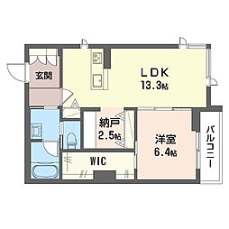 クレスティーク 1SLDKの間取図画像