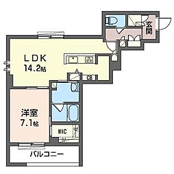 GRANDIS 1LDKの間取図画像