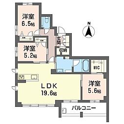 戸塚日和 3LDKの間取図画像