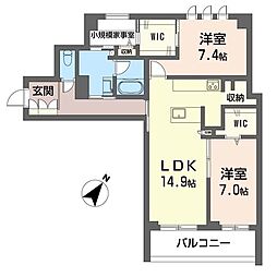 メゾン・ド・ルポ 2LDKの間取図画像
