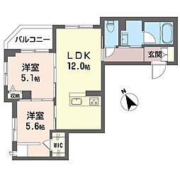 CasaFeliceHAYATO 2LDKの間取図画像