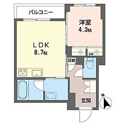 ルピナスコモド 1LDKの間取図画像