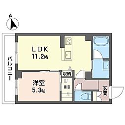 KOB10 1LDKの間取図画像