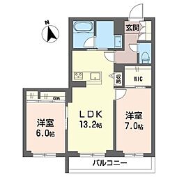 KOB10 2LDKの間取図画像