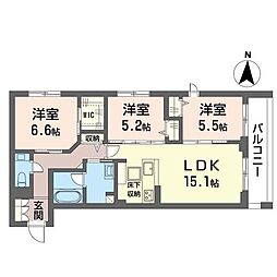 レフィシア 3LDKの間取図画像