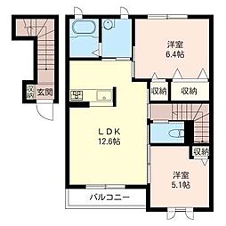 ミオ・カーナ 2LDKの間取図画像