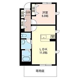 アネスティ 1LDKの間取図画像