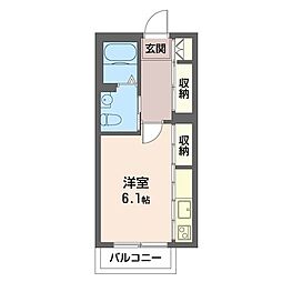 パークハイム ワンルームの間取図画像