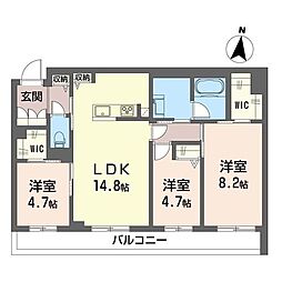ラパン ド フォレ 3LDKの間取図画像