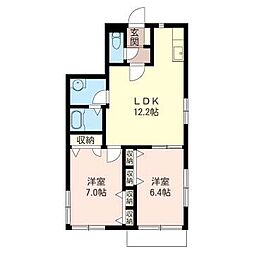 クリエイトメゾン 2LDKの間取図画像
