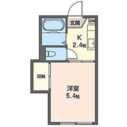 ルーク・千石 1Kの間取図画像