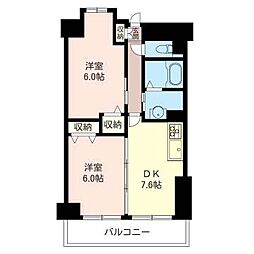 グランシャリオ 2DKの間取図画像