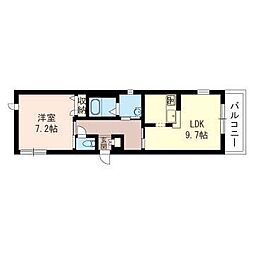 テラハウス東大前 1LDKの間取図画像