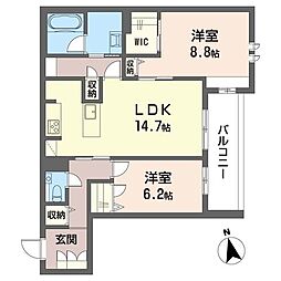 間取図画像 2LDK
