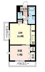 シャーメゾン本牧 1LDKの間取図画像