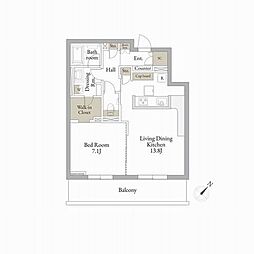メゾンジャパネスク 1LDKの間取図画像