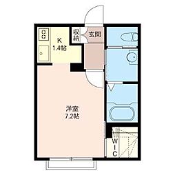 プナマウ 1Kの間取図画像