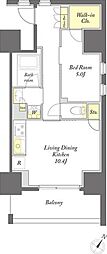 プライムメゾン横浜WEST 1LDKの間取図画像