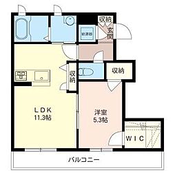 ソレアード岸根公園B 1LDKの間取図画像