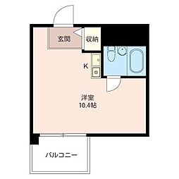グランドメゾン青木橋 ワンルームの間取図画像